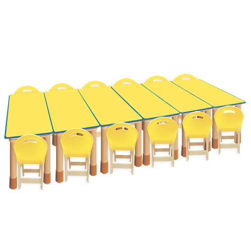 노랑 대형 안전 6조각 12인 사각 높이조절세트