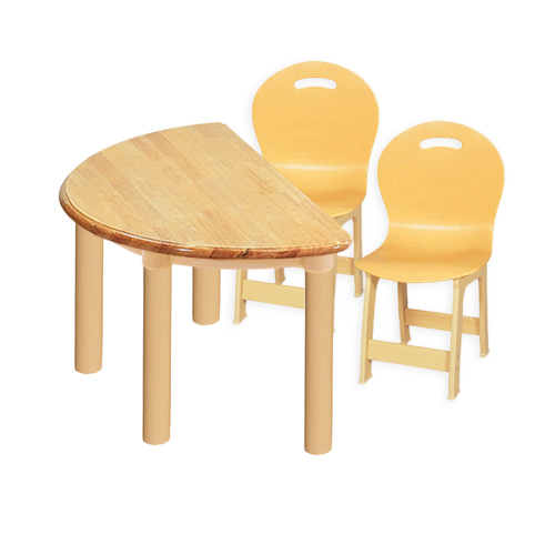 고무나무 1조각 2인  책상의자세트(비취 파스텔 의자)