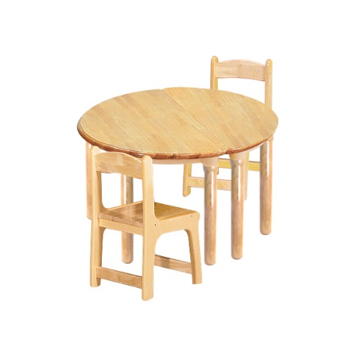 고무나무 2조각2인  책상의자세트(고무나무 의자)