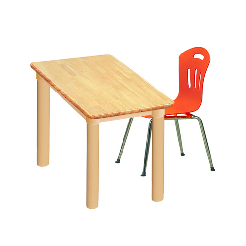 대형 고무나무 1조각1인 사각 책상의자세트(빨강 초등수강의자)