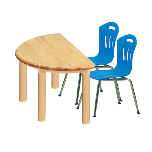 대형 고무나무 1조각2인  책상의자세트(파랑 초등수강의자)