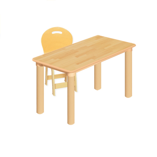 안전 고무나무  사각1조각 1인 책상세트(파스텔 의자)