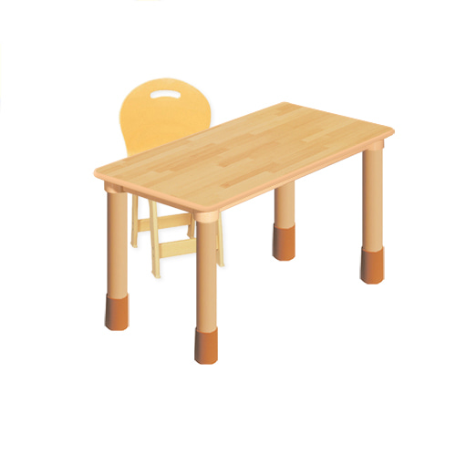 고무나무 안전 1조각 1인 사각 높이조절세트 (파스텔 의자)