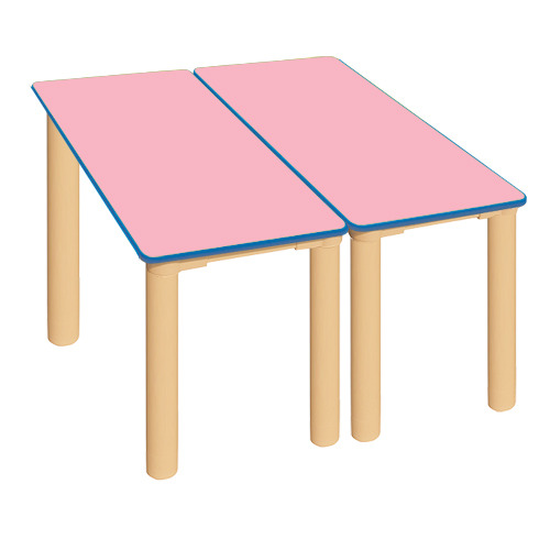 분홍 대형 안전사각  2조각 책상