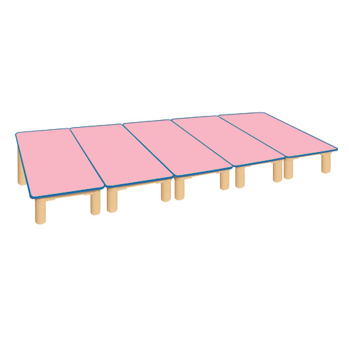 분홍 대형 안전 사각  5조각 좌식책상