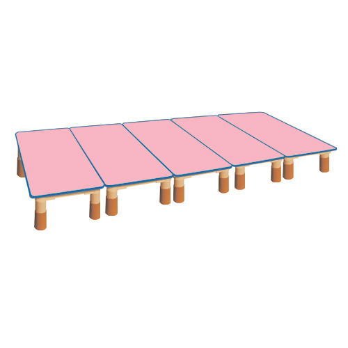 분홍 대형  안전 5조각 사각높이조절 좌식책상